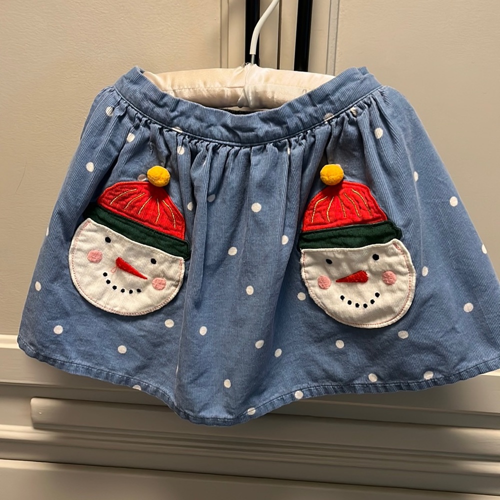 Mini Boden Snowman Skirt